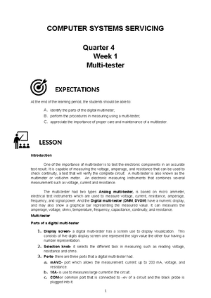 CSS11 DLL Week 3 Q4 - 5s in maintaining Instruments - School TELBANG ...