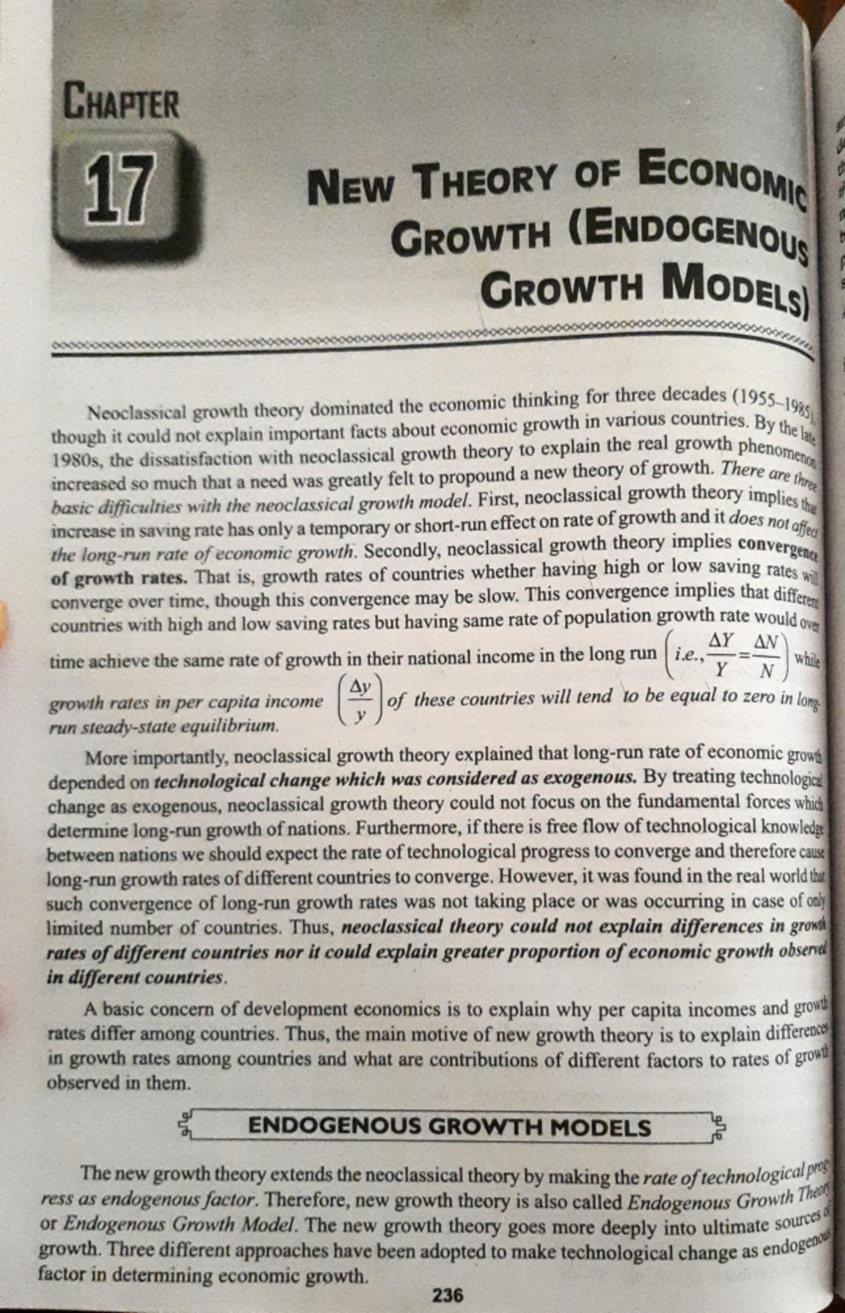 CHAPTER 17: The Endogenous Growth Model in Economic Growth Theory - Studocu