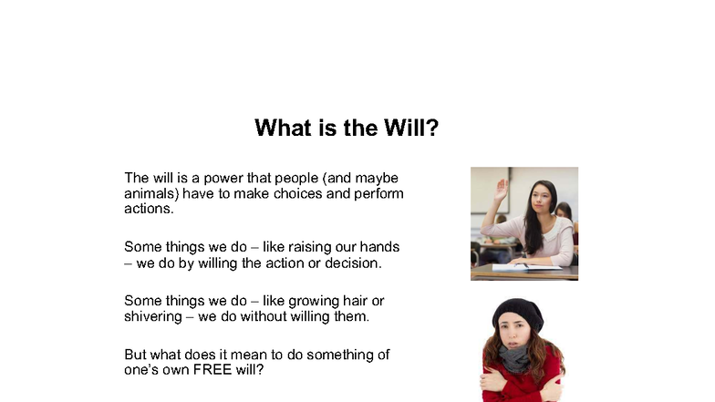 PHIL 101: Understanding Free Will and Causal Determinism Concepts - Studocu