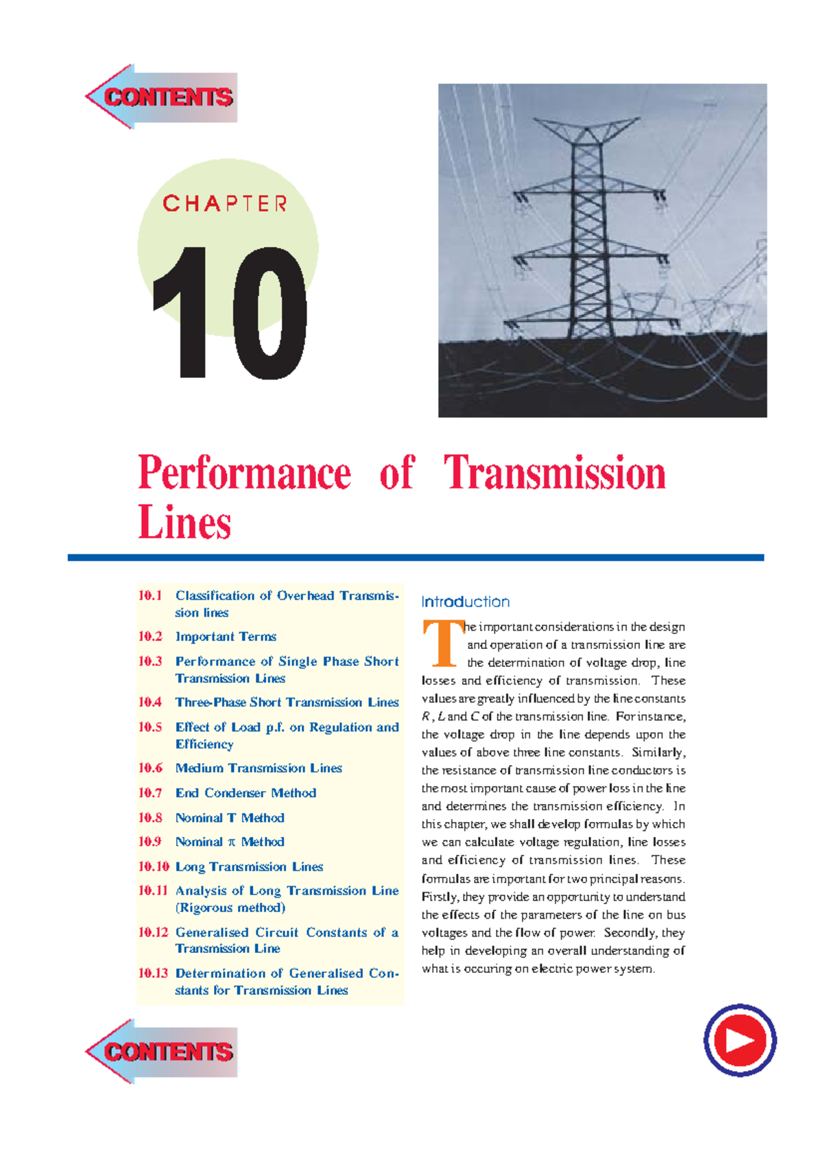 Chapter 10: Transmission Line Performance (ENGG-123) - Studocu