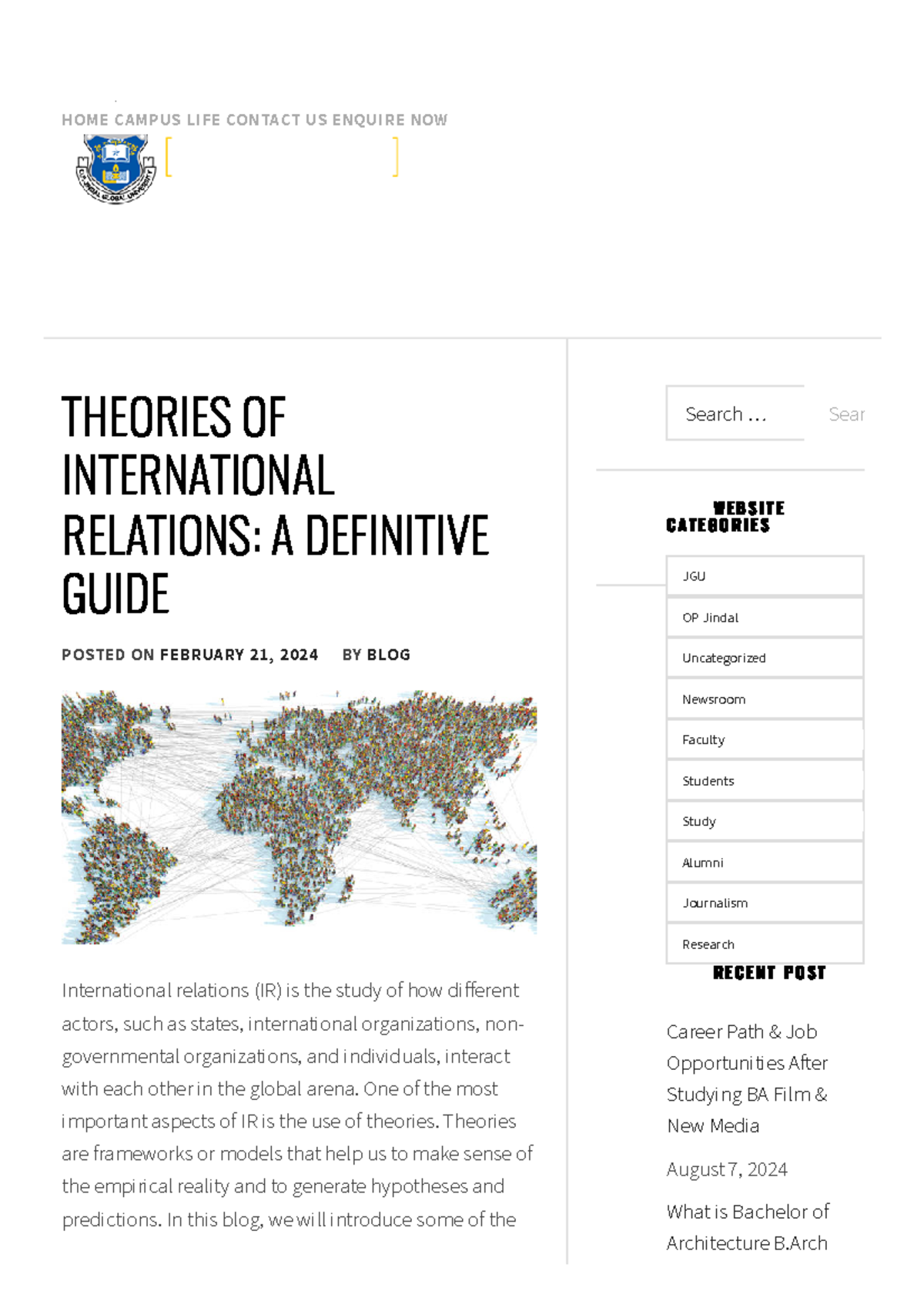 Theories of International Relations - International relations (IR) is ...