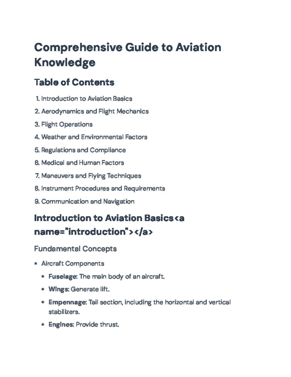 Comprehensive AV101 Guide to Aviation Principles and Regulations - Studocu