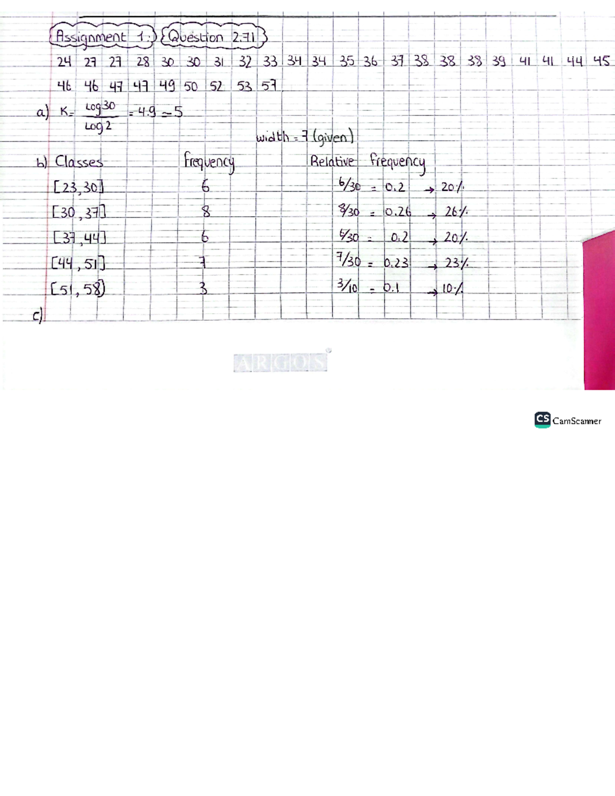 Stat assignment - i need yhe solutions - Assignment 1: Question 2 27 27 ...