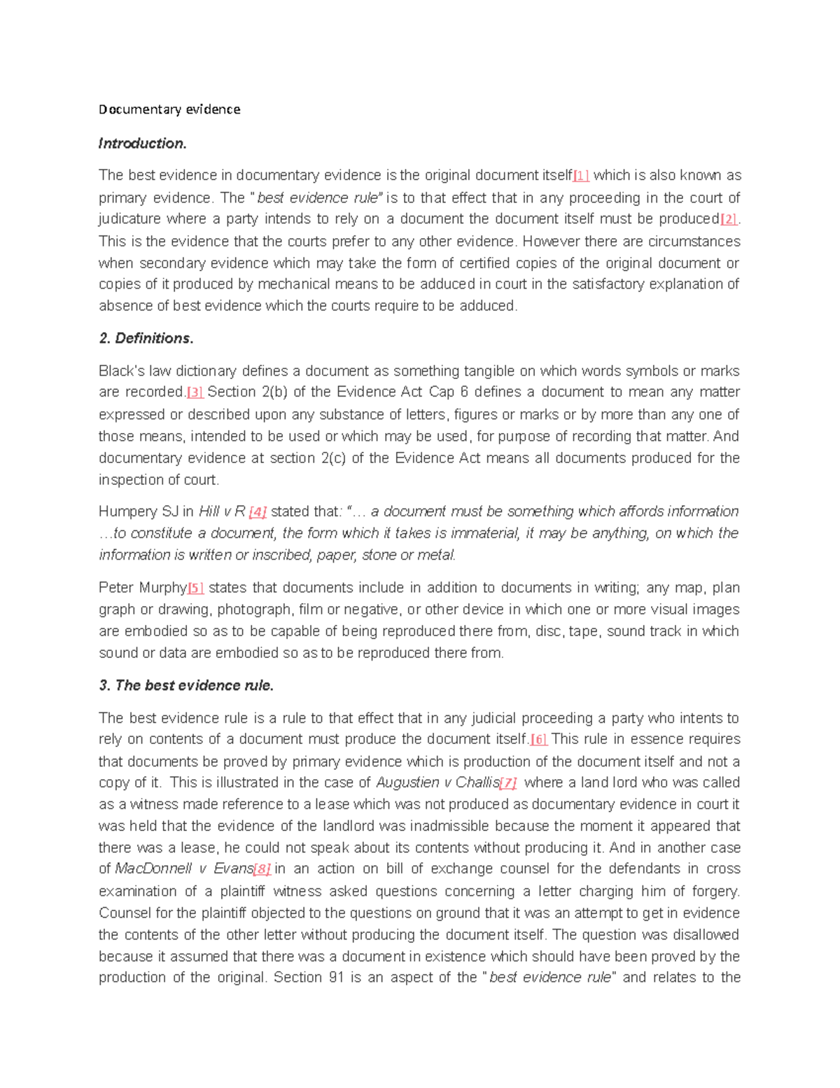 Documentary Evidence: Insights into Best Evidence Rule & Its ...