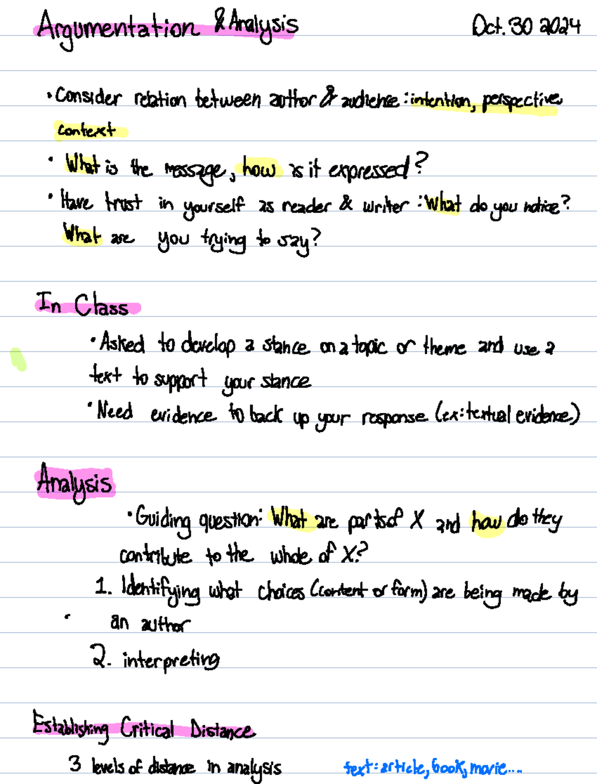 Argumentation notes - Argumentation Analysis Oct 30 2024 Consider ...