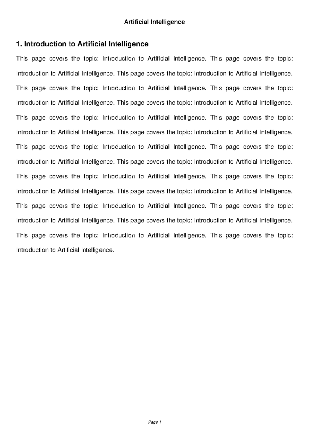 Artificial Intelligence: Comprehensive Study Guide (AI 50 Pages) - Studocu