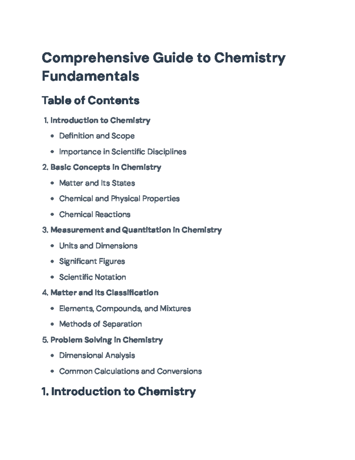 Comprehensive Guide to Chemistry Fundamentals (Chem 101 ...