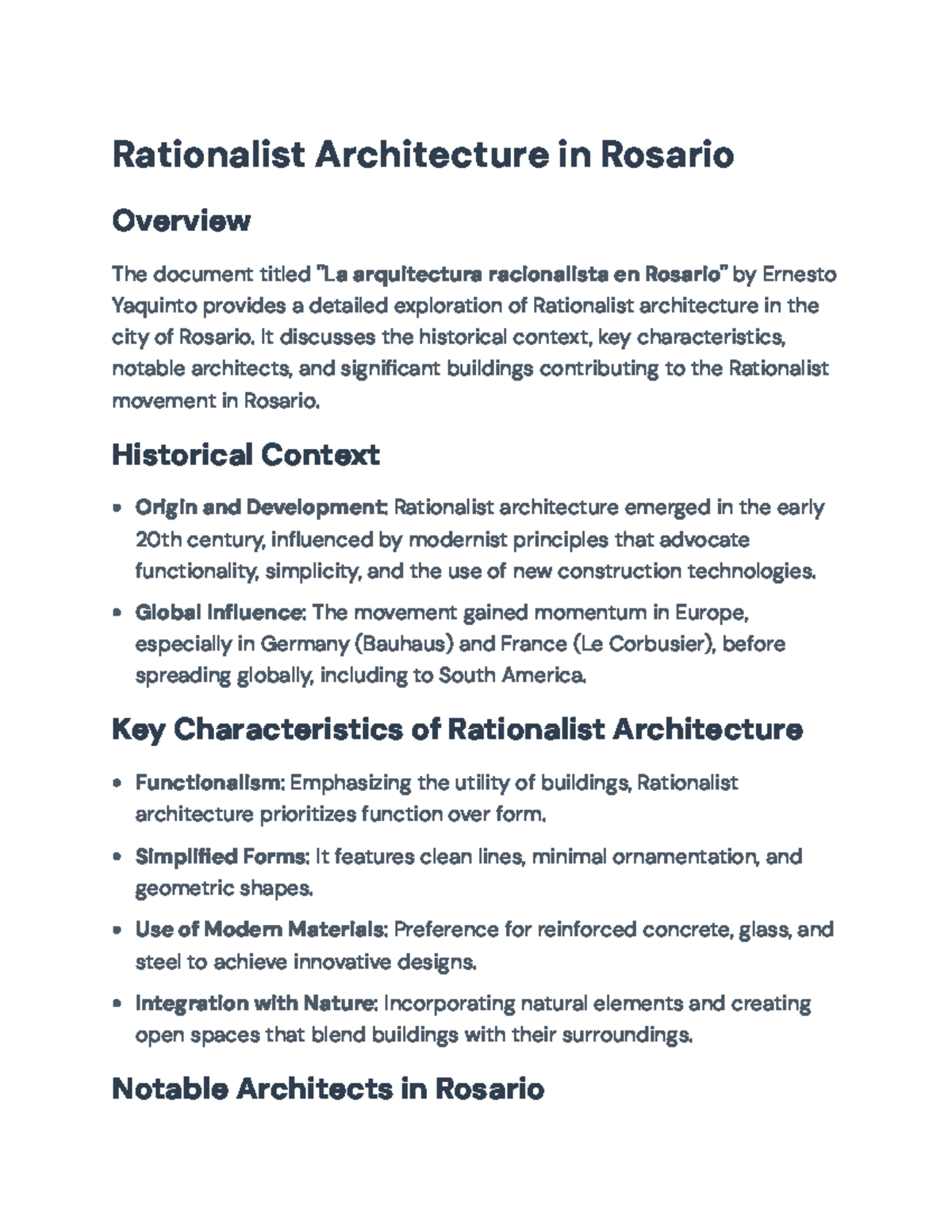 Rationalist Architecture in Rosario: Historical Context and Impact ...