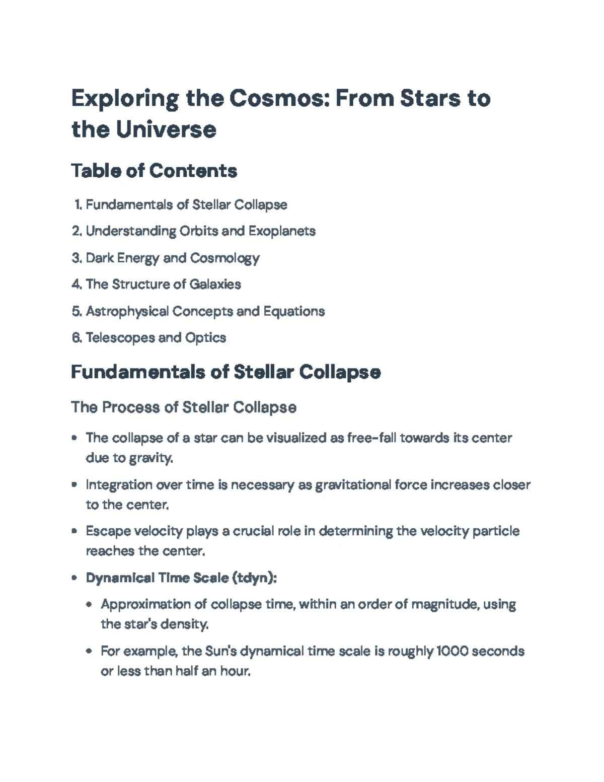 Astrophysical Concepts Overview: Stellar Physics, Cosmology ...