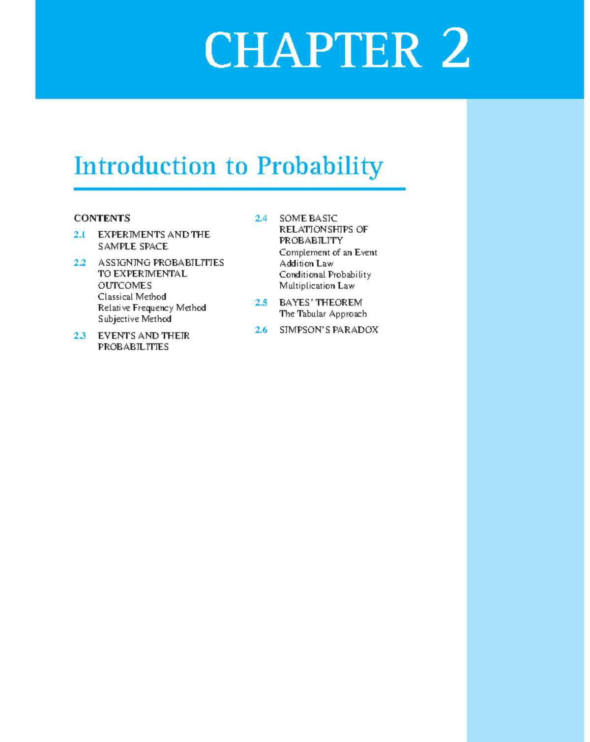 CHAPTER 2 - Introduction to Probability (Q.M. Lecture Notes) - Studocu
