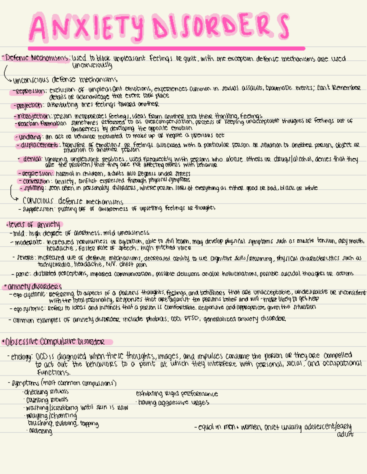Anxiety Disorders, Phobias, OCD, PTSD, GAD - ANXIETY DISORDERS 