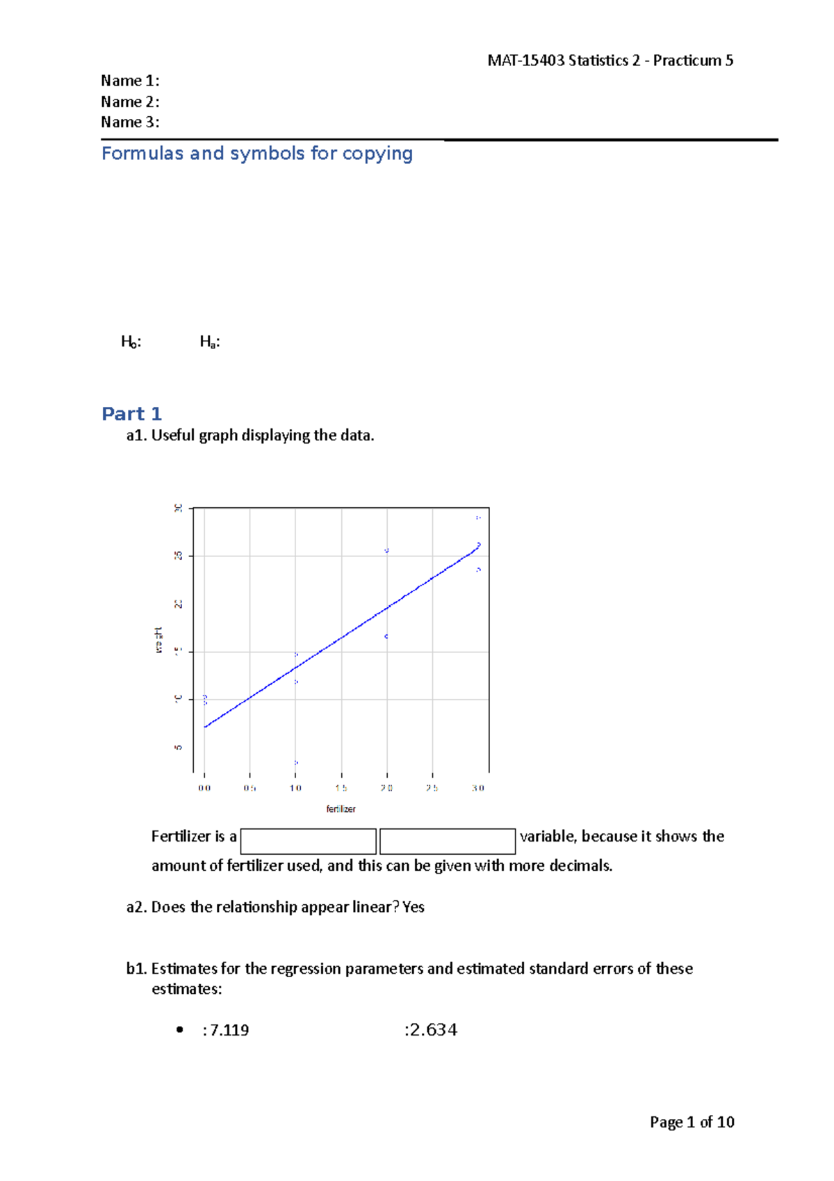 Practicum 5: Analysis of Regression Models and Data Visualization ...