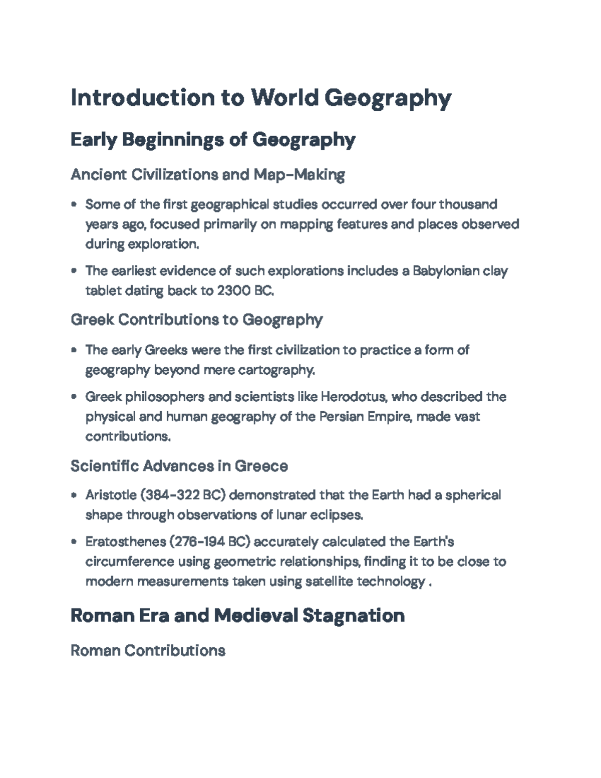 Introduction to Geography: Historical Developments and Methodologies ...