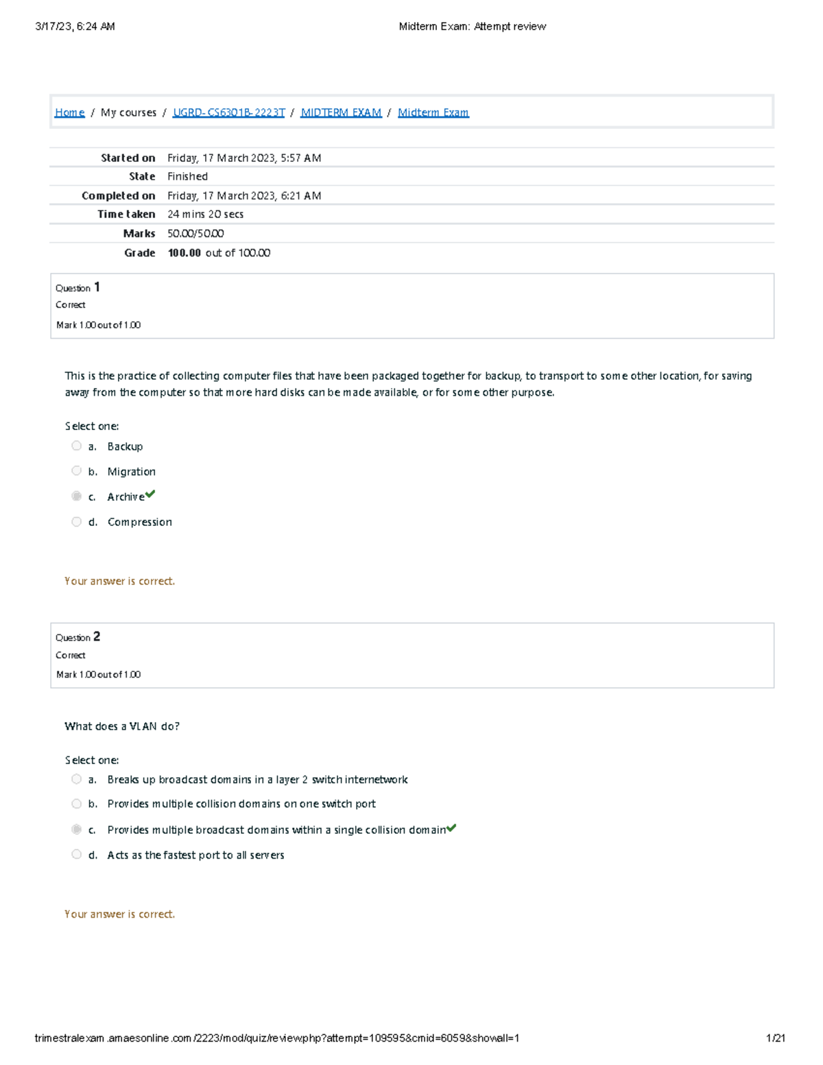 Midterm Exam - help - Home / My courses / UGRD-CS6301B-2223T / MIDTERM ...