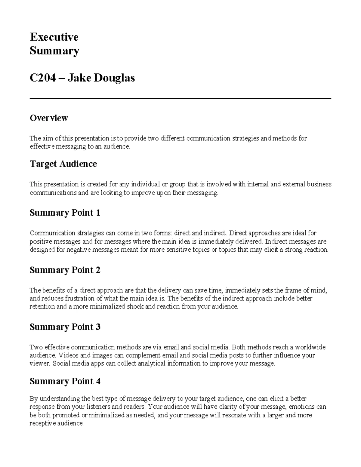C204 - Task 2 - Evaluating Organizational Communication Strategies ...