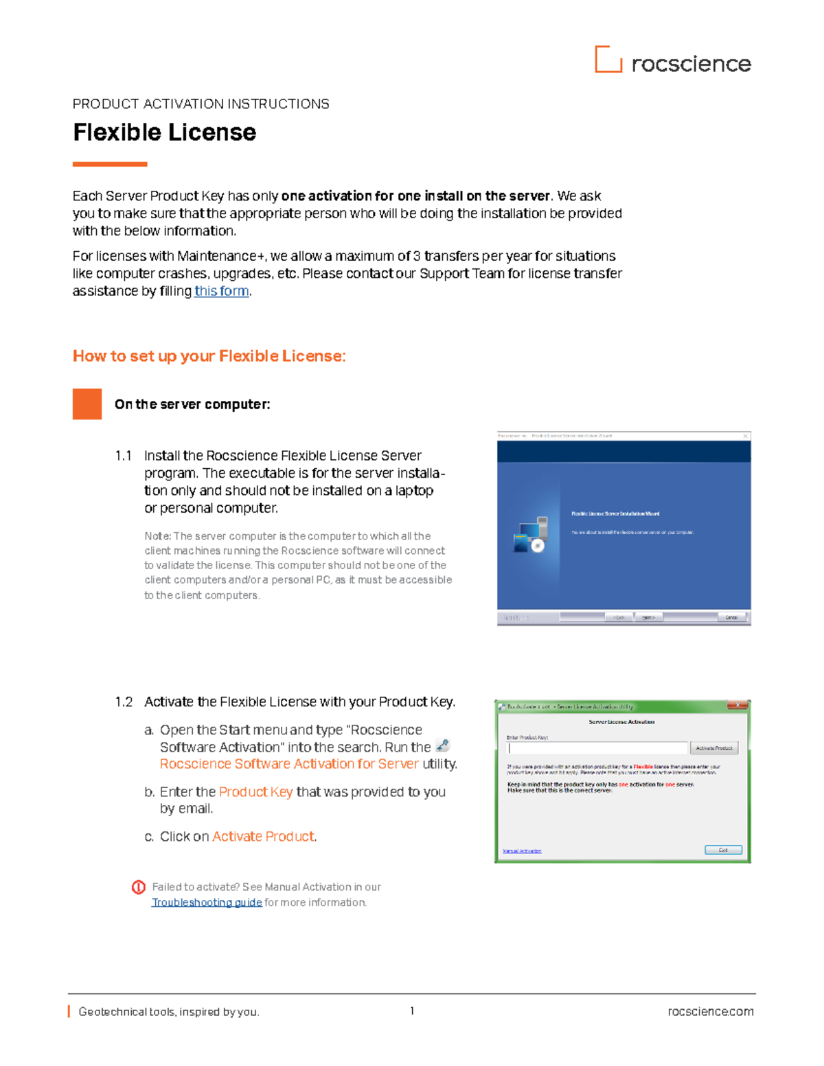 Activation Instructions for Rocscience Flexible License Setup - Studocu