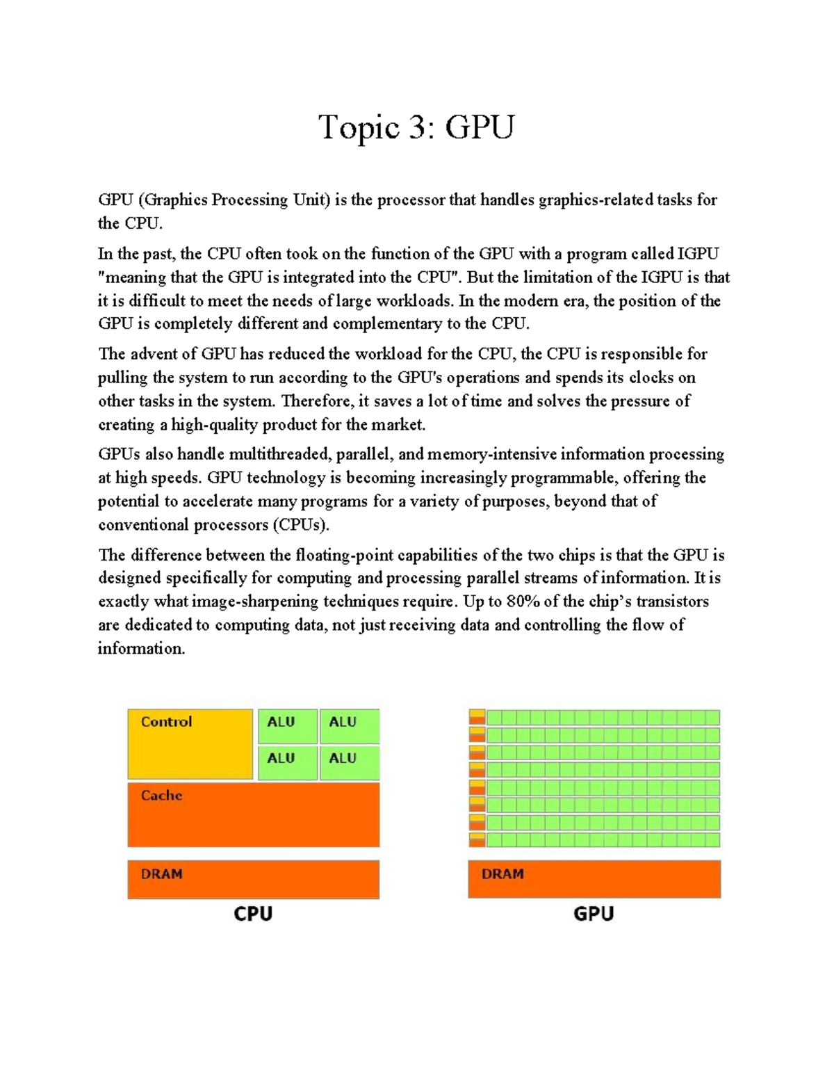 Topic 3a: Understanding GPU Functions and Applications - Studocu