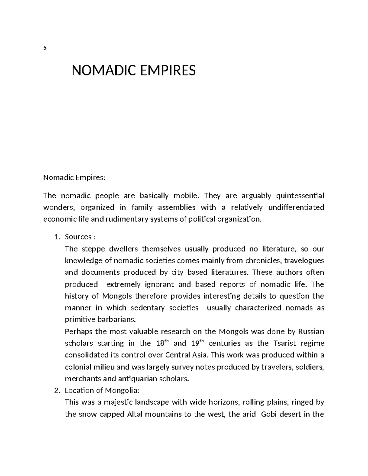 Nomadic Empires L-5 - 5 NOMADIC EMPIRES Nomadic Empires: The nomadic ...