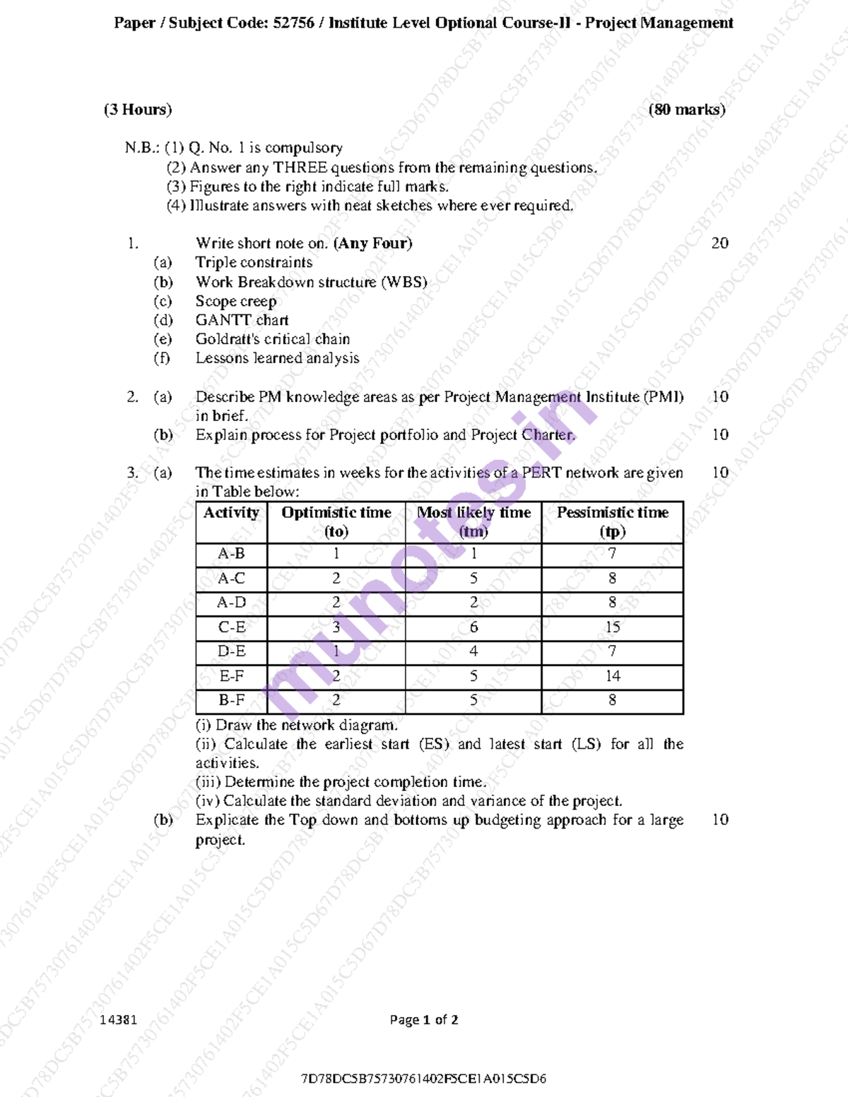 PM Dec 2022 - Project Management Exam Notes (52756) - Studocu