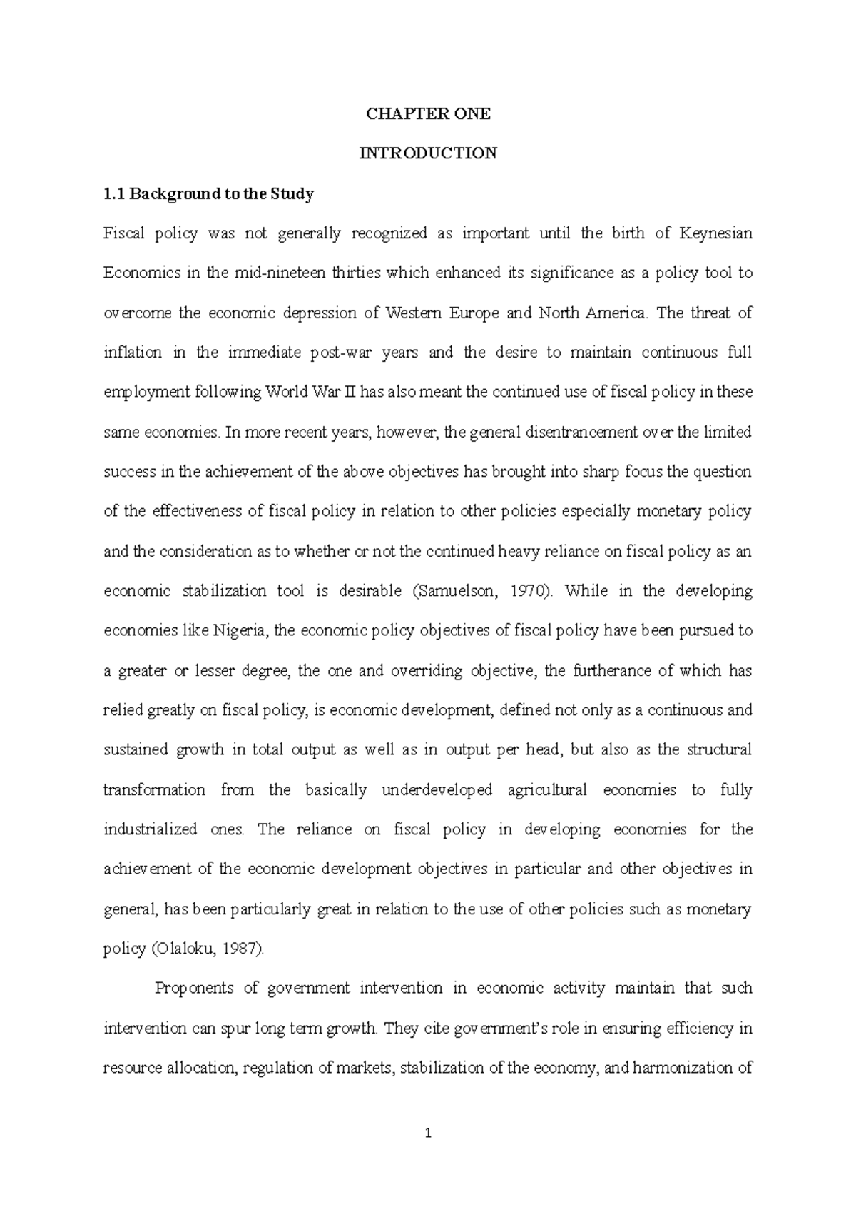 ANALYSIS OF FISCAL POLICY AND ITS IMPACT ON GROWTH IN NIGERIA - Studocu