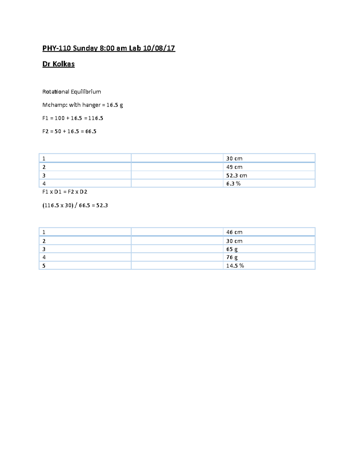 PHY110 - Lecture Notes on Rotational Equilibrium & Newton's Laws - Studocu