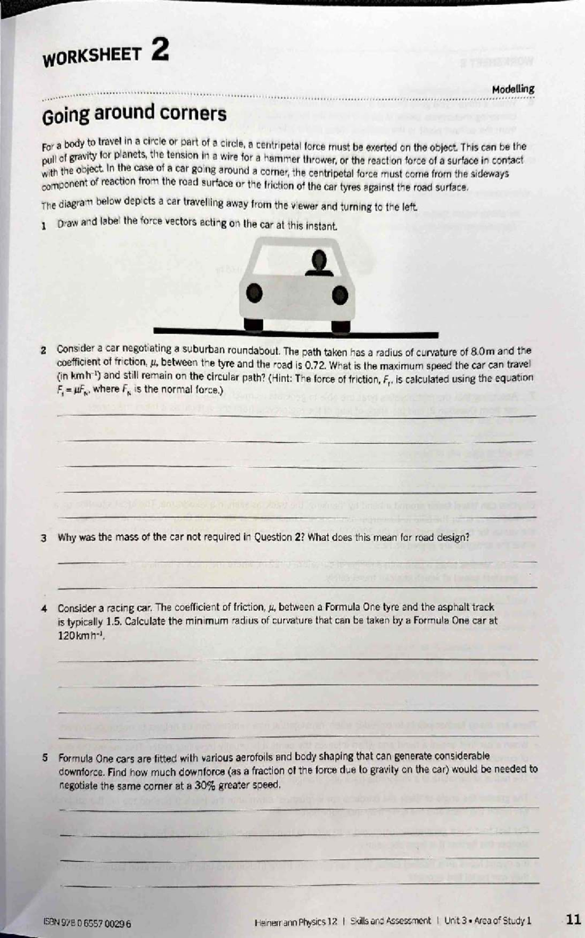 Worksheet 2 - Centripetal Force in Circular Motion - Studocu