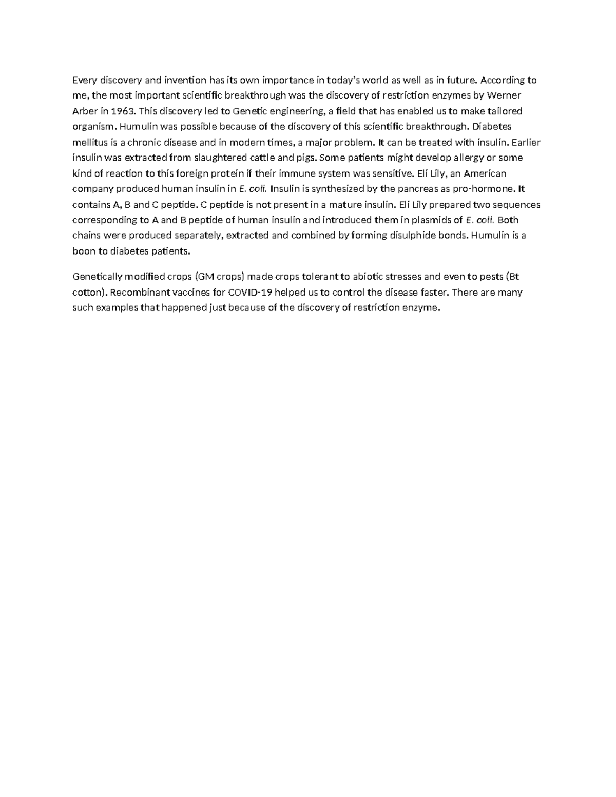 The Impact of Restriction Enzymes on Genetic Engineering and Medicine ...