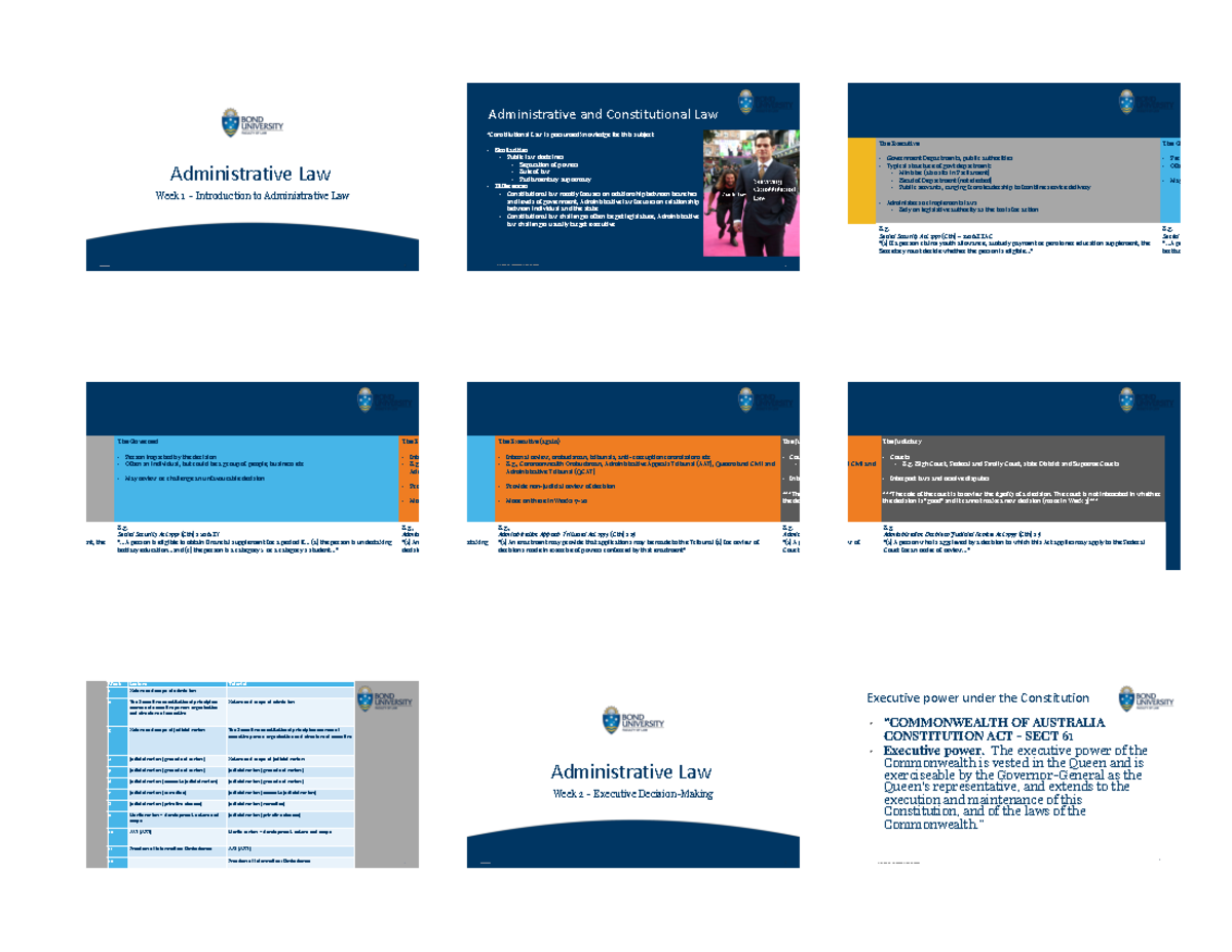 Admin Slides Lectures - 28/06/ Administrative Law Week 1 – Introduction ...