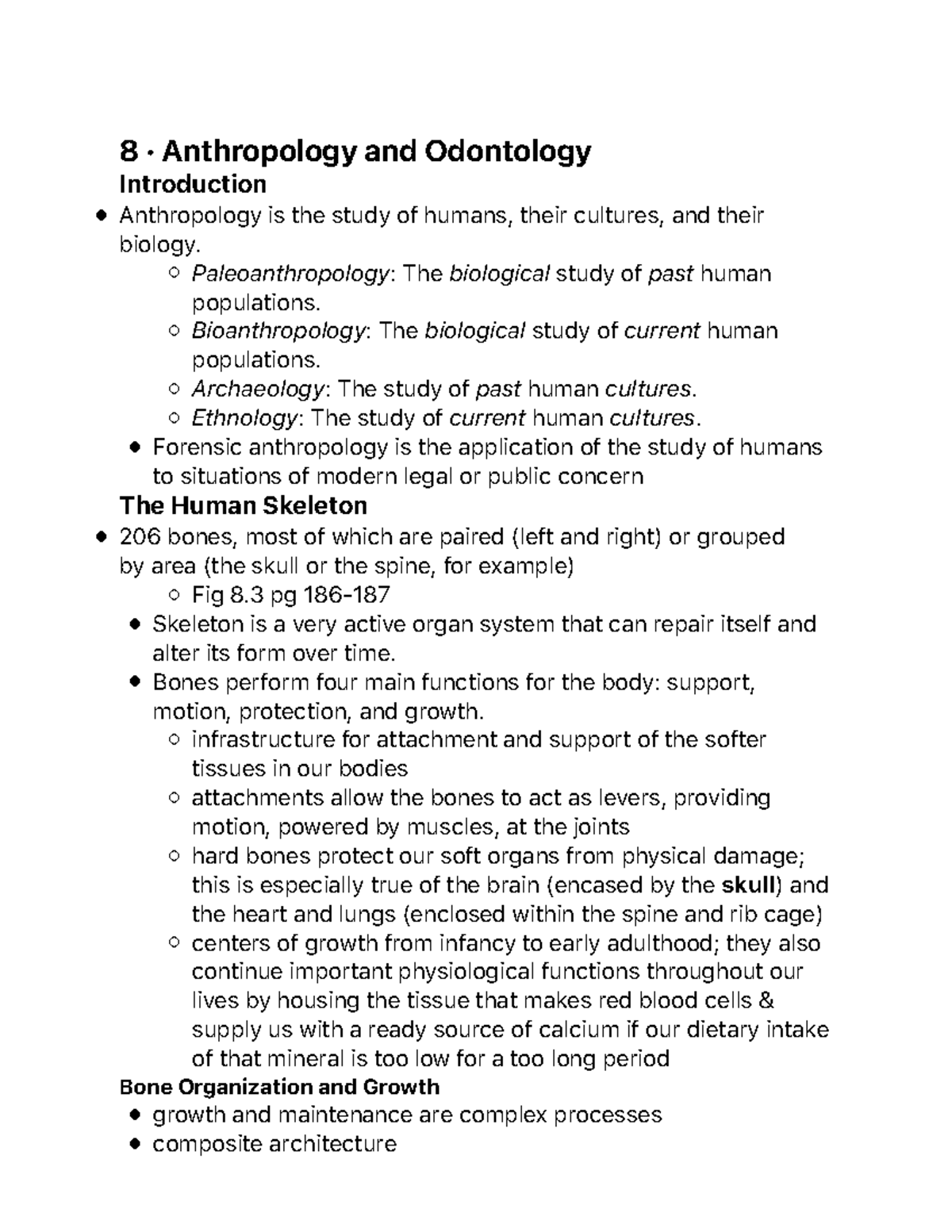 8 Anthropology and Odontology: Introduction to Human Skeletal Analysis ...