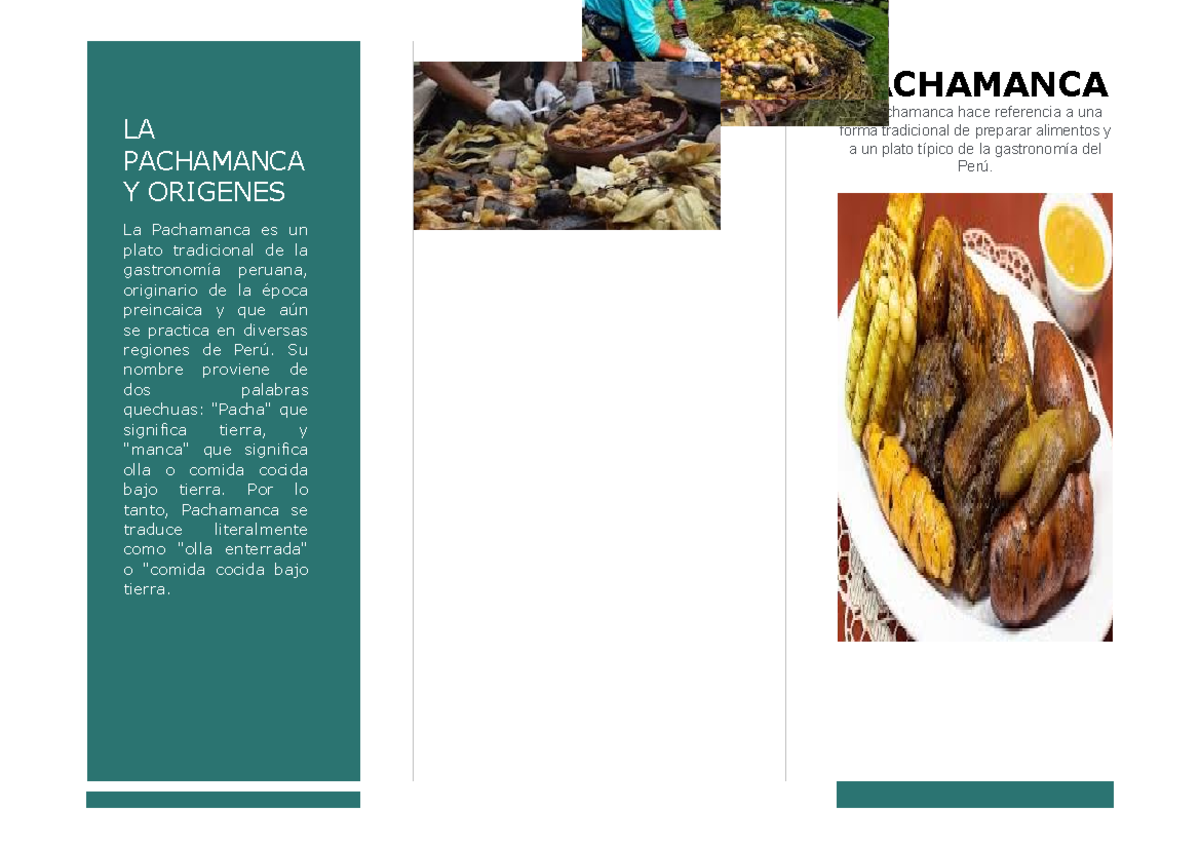 PACH 101: La Pachamanca y sus Orígenes en la Gastronomía Peruana - Studocu