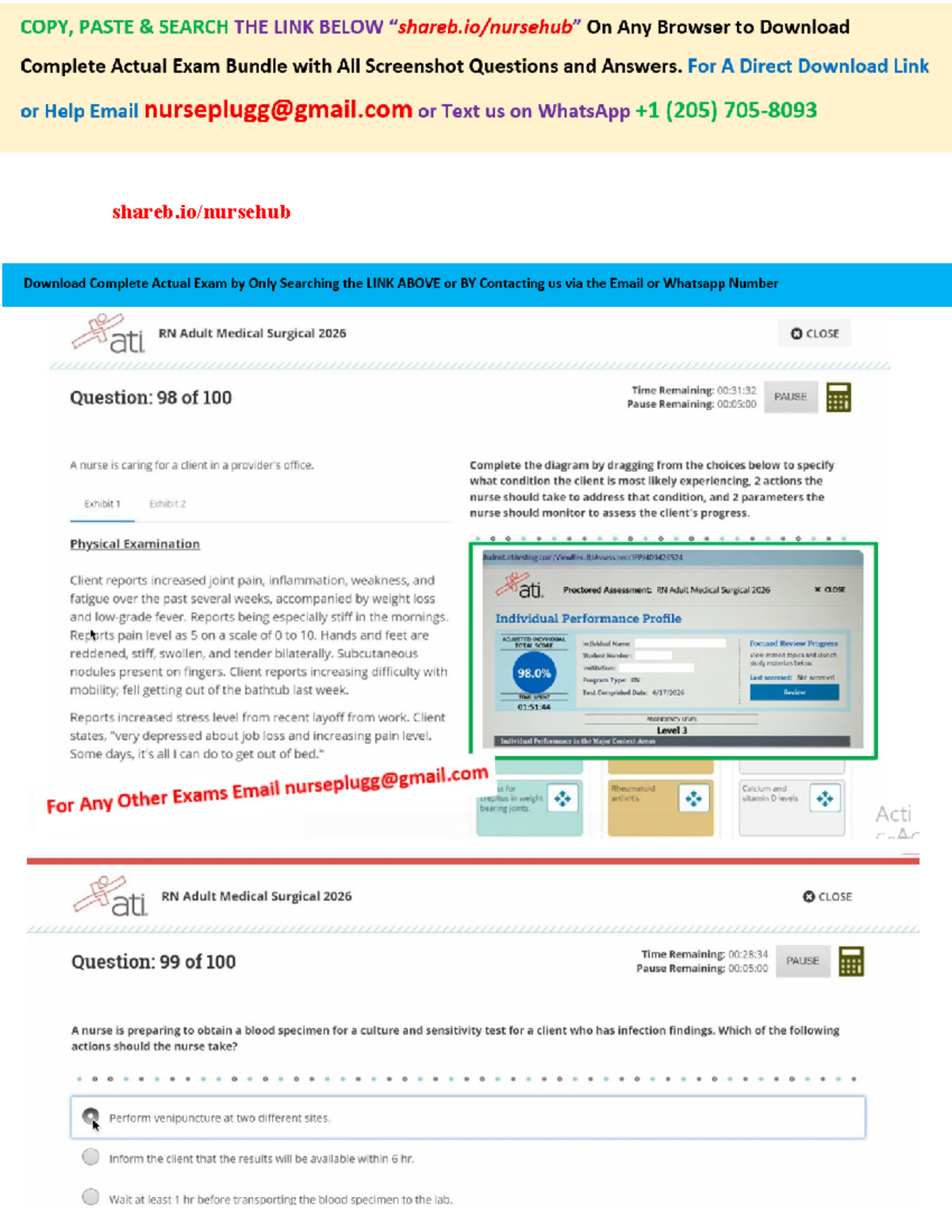 Legit ATI RN Adult Medical Surgical (Med-Surg) 2026 Proctored Exam with ...