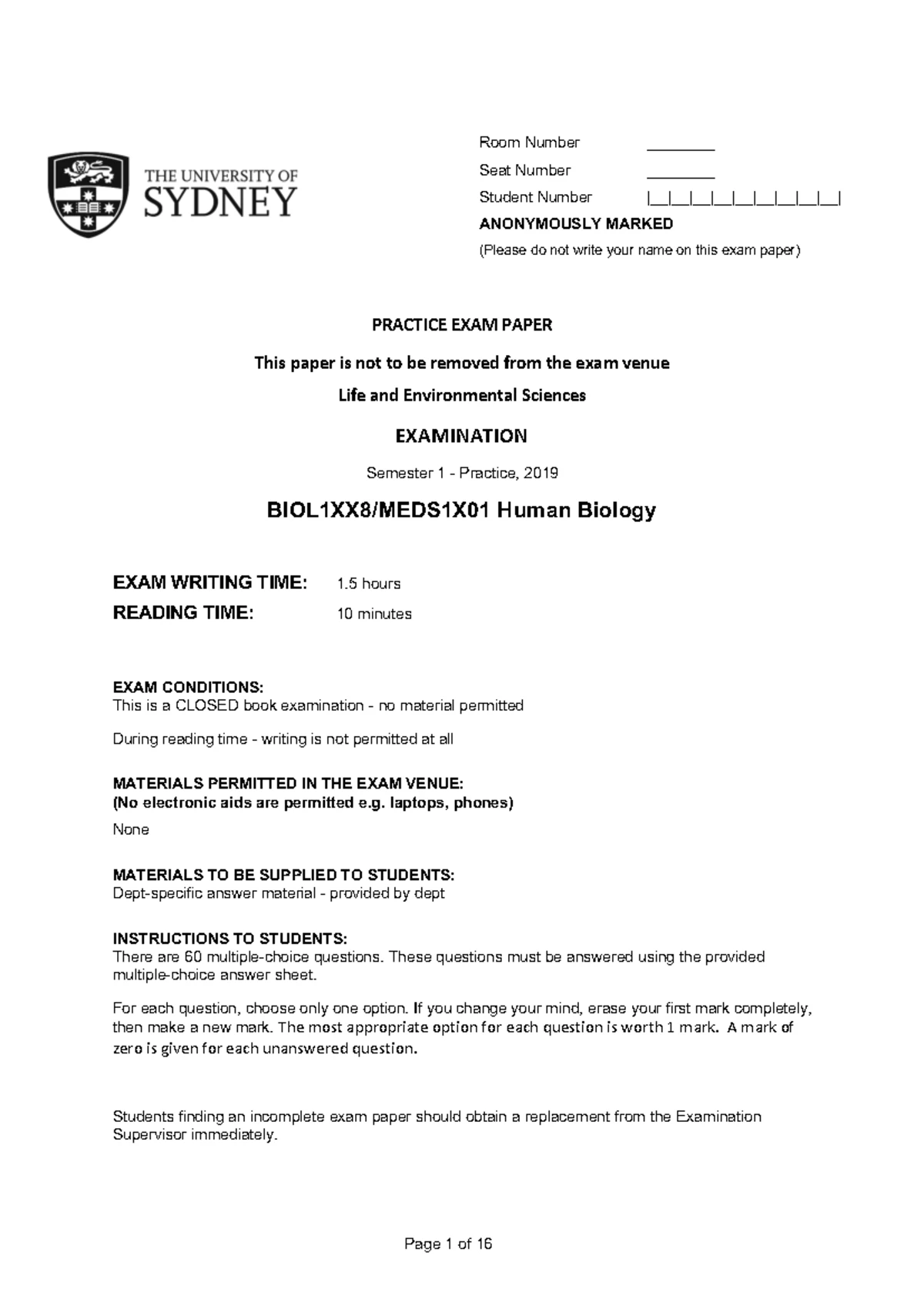 Human Biology 2025 Final Exam Practice MCQs on Key Concepts - Studocu