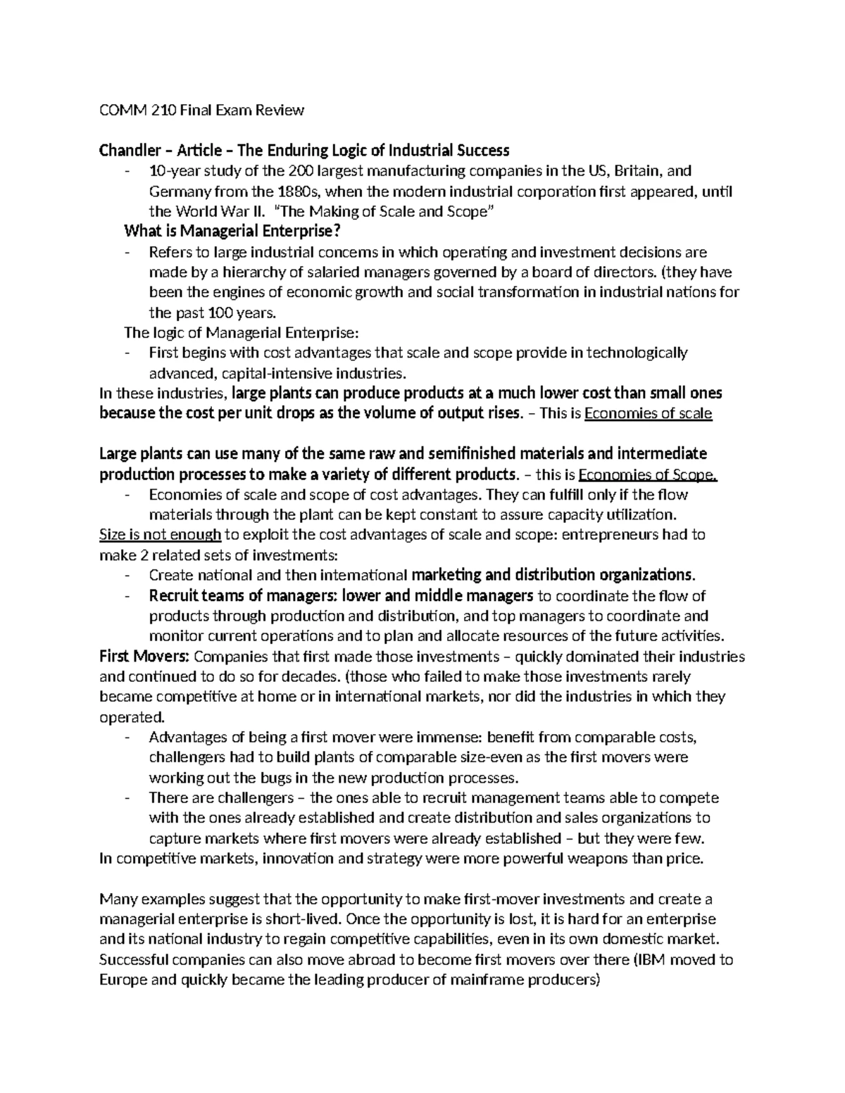 COMM 210 Midterm Exam Study Guide: Critical Thinking & Claims - Studocu