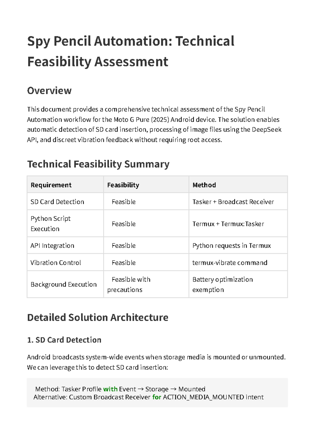 Spy Pencil Automation (SP-AUT 2025): Technical Feasibility Overview ...