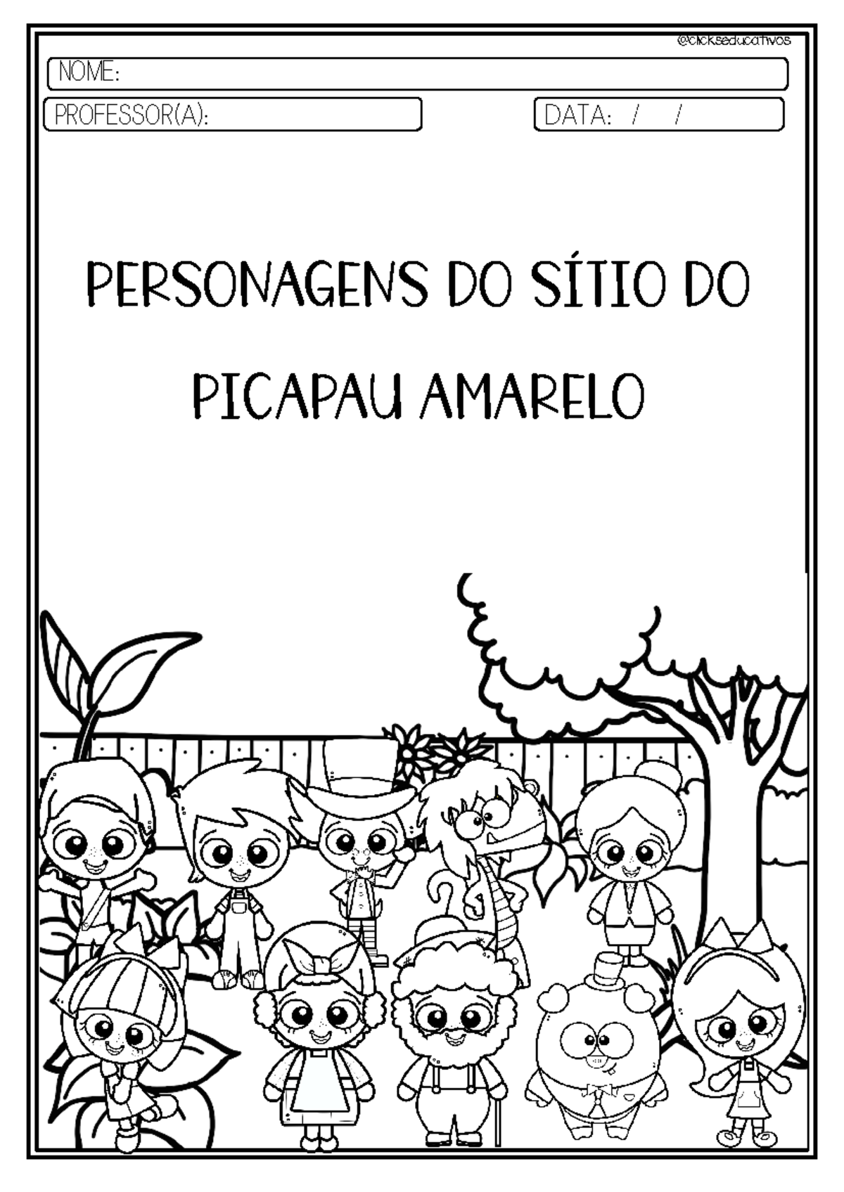 Sítio do Picapau Amarelo: Material para Colorir Educativo - Studocu