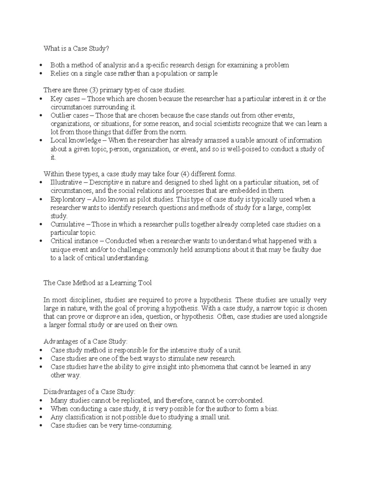 413133483 Exploring the Fundamentals and Types of Case Studies - Studocu