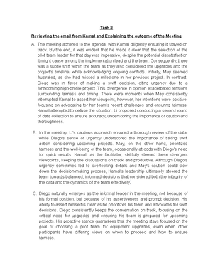 Final D370 task2 - D370 IT leadership Foundations Task Communication is ...