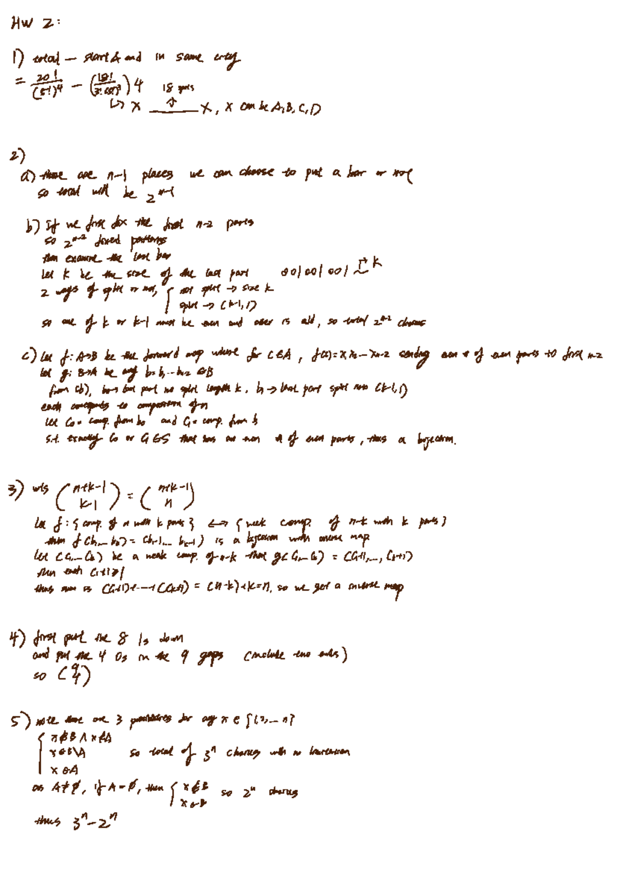 Math 465: HWZ Notes on Combinatorial Patterns and Choices - Studocu