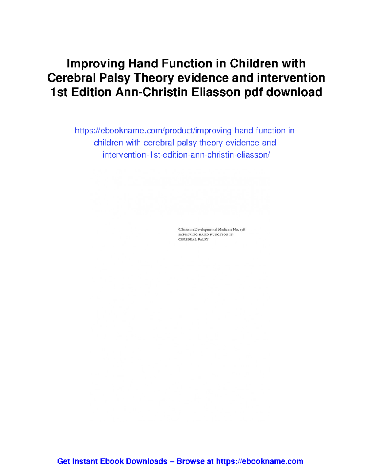 101230 - Improving hand function in children with cerebral palsy ...