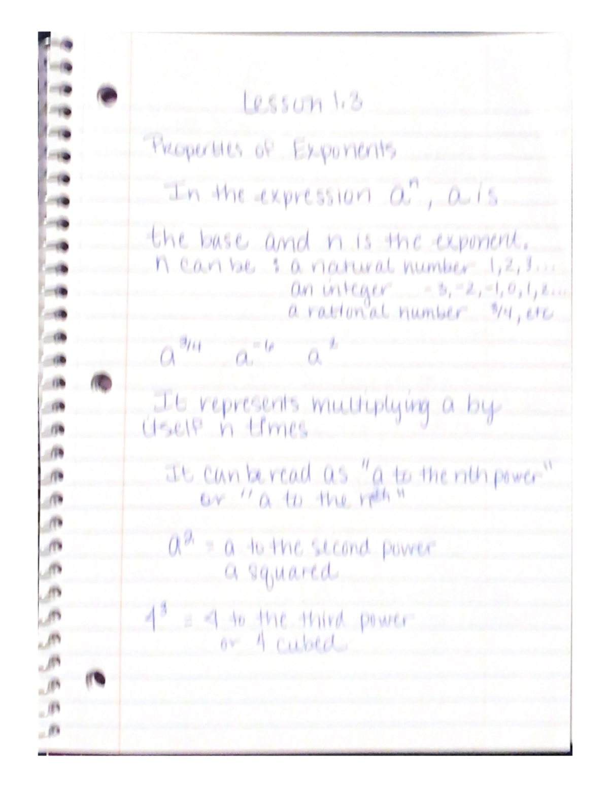 MATH 101 Lesson 1: Properties and Laws of Exponents Notes - Studocu
