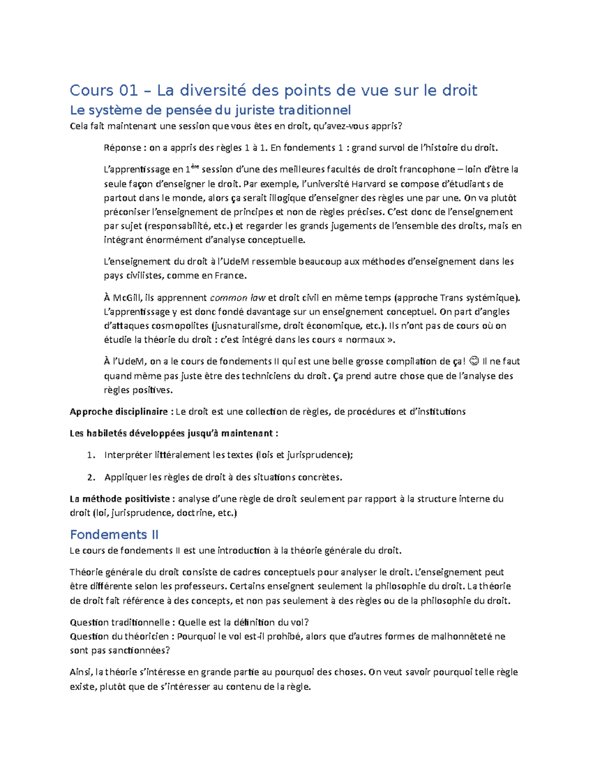 Cours 01 - Professeur Alain Parent - Cours 01 – La diversité des points ...