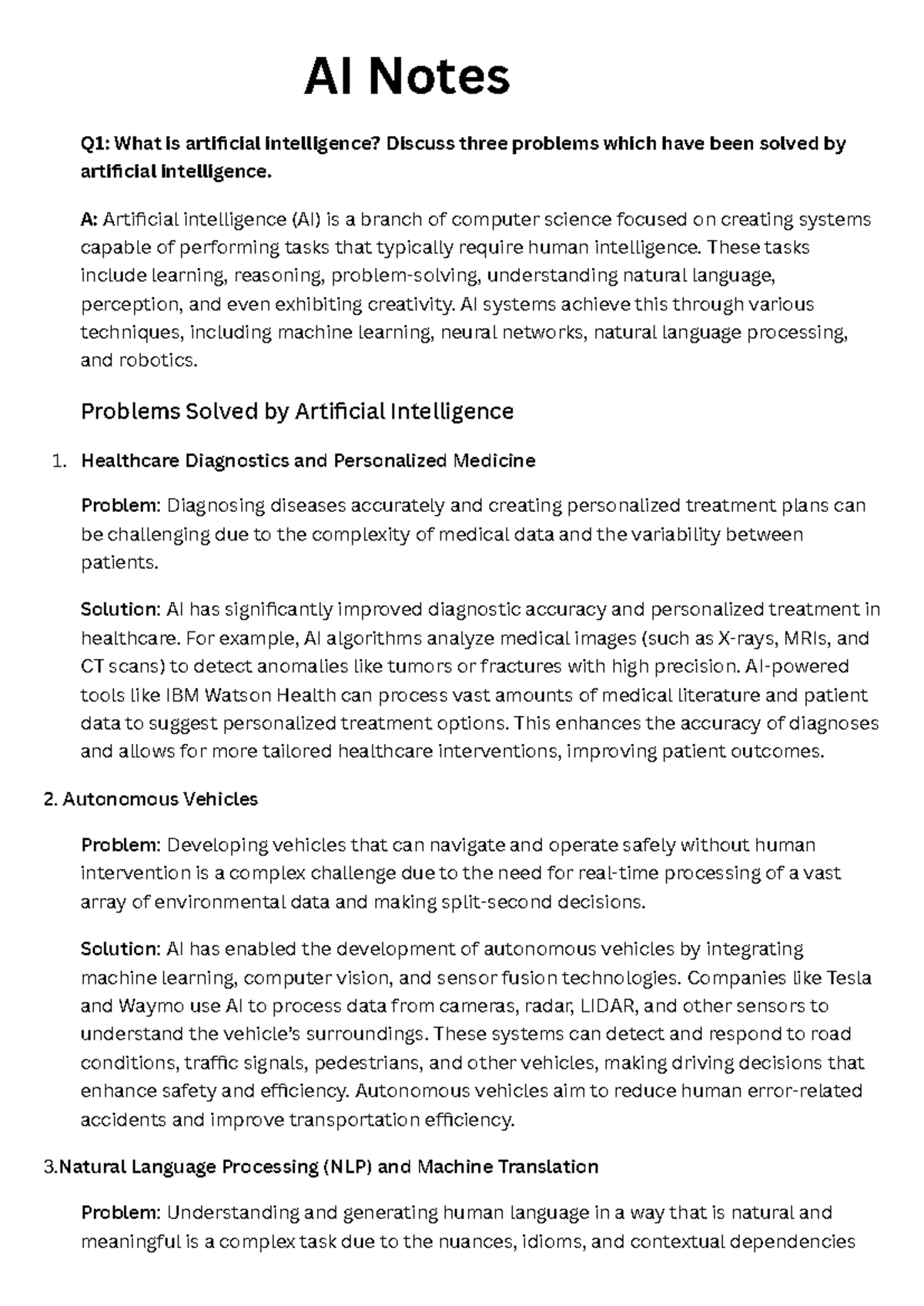 AI Notes: Understanding AI, Its Applications, and Production Systems ...