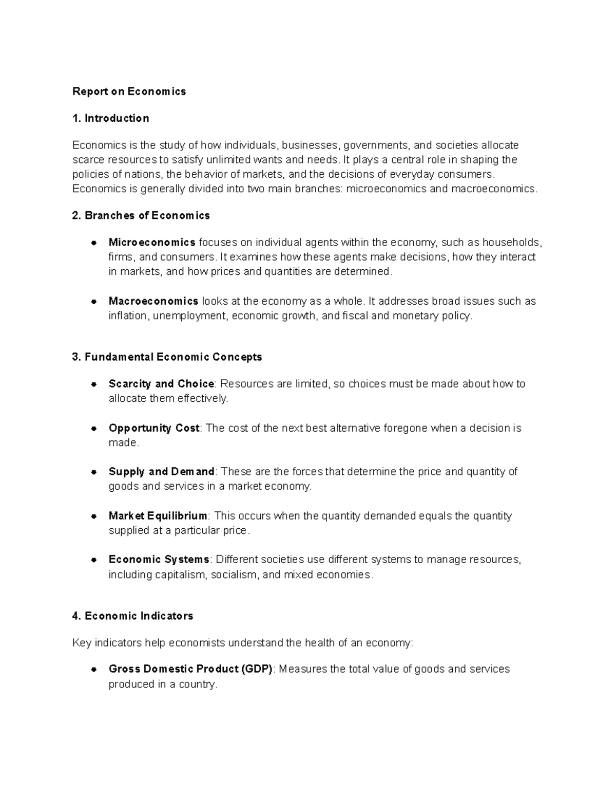 Economics 101: Key Concepts and Indicators Overview - Studocu