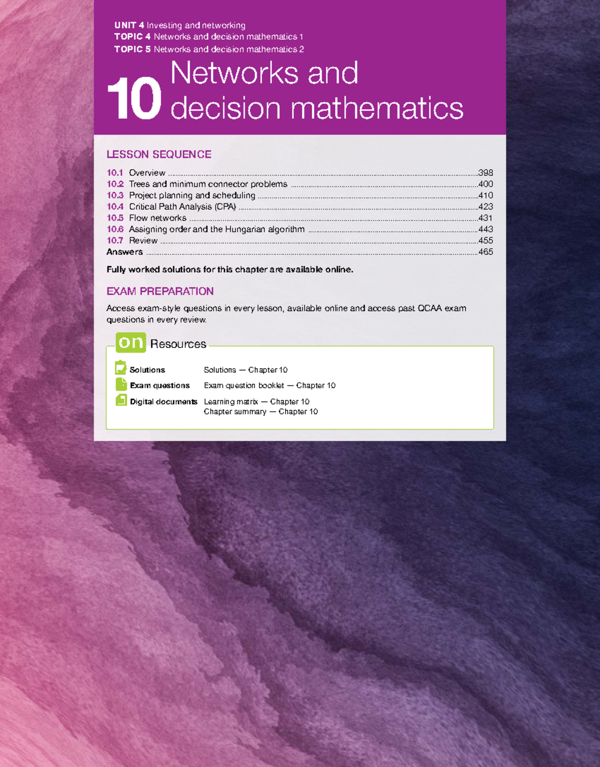 Networks and Decision Mathematics: Unit 4 Overview and Lessons - Studocu