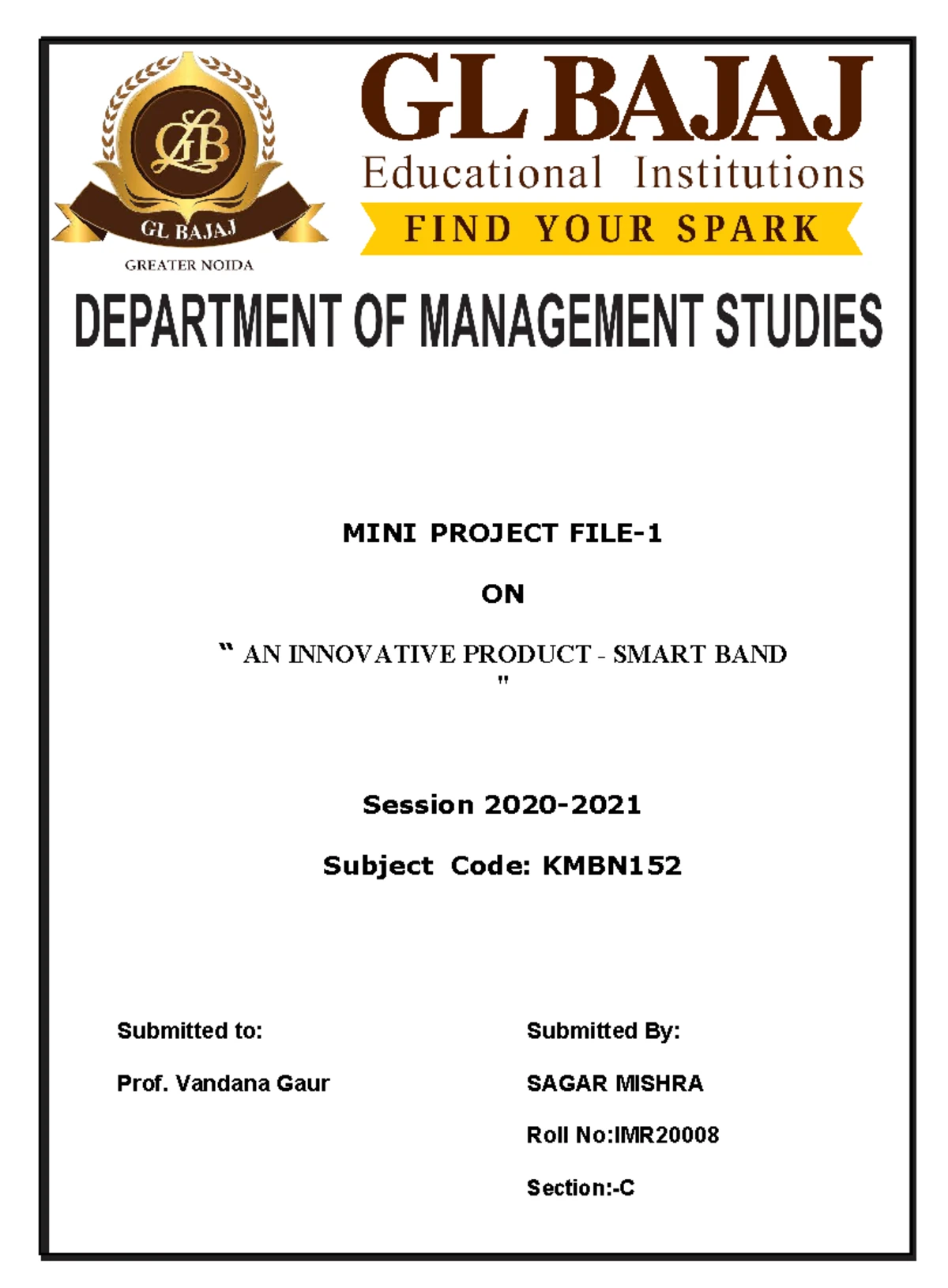 MBA Mini Project Report on Media - Chanchal Pal (240075858) - Studocu