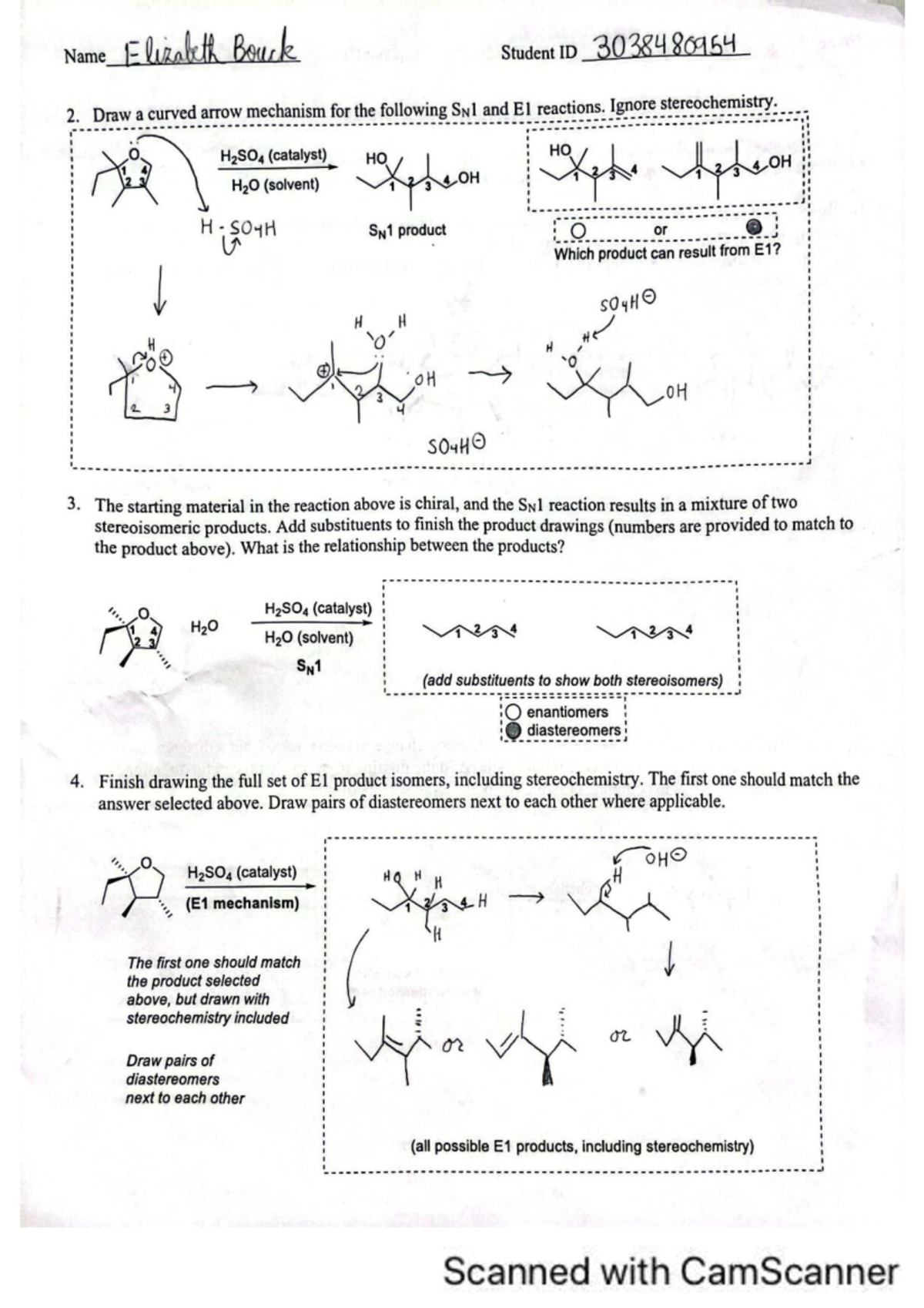 Chemistry 101: SN1 and E1 Reaction Mechanisms and Isomers - Studocu