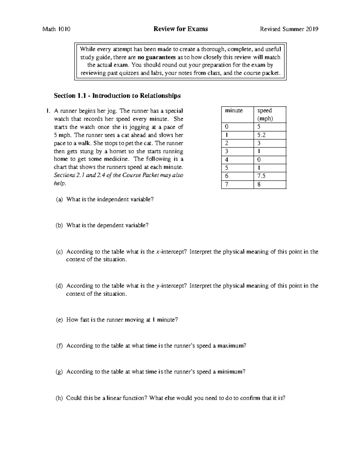 Math 1010 Final Exam Review Guide - Studocu