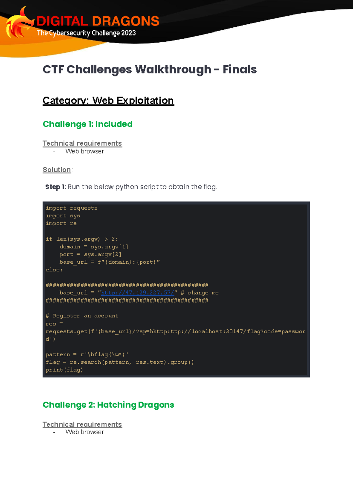 DDC24 CTF Challenges - Final Exam Walkthroughs - Studocu