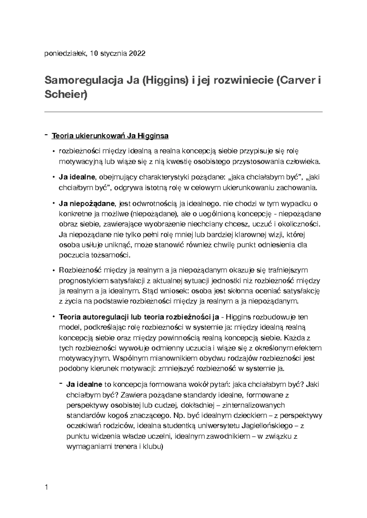 Teoria tożsamości Chiggins: Zgodność, Dysonans, oraz Emocje - Studocu