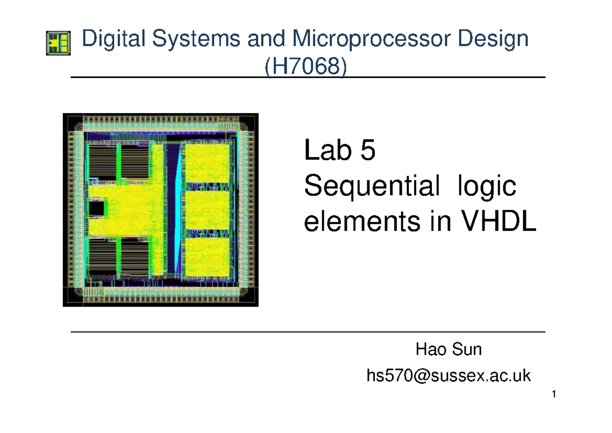 Lab 5 - Sequential Logic Elements in VHDL (H7068) - Studocu